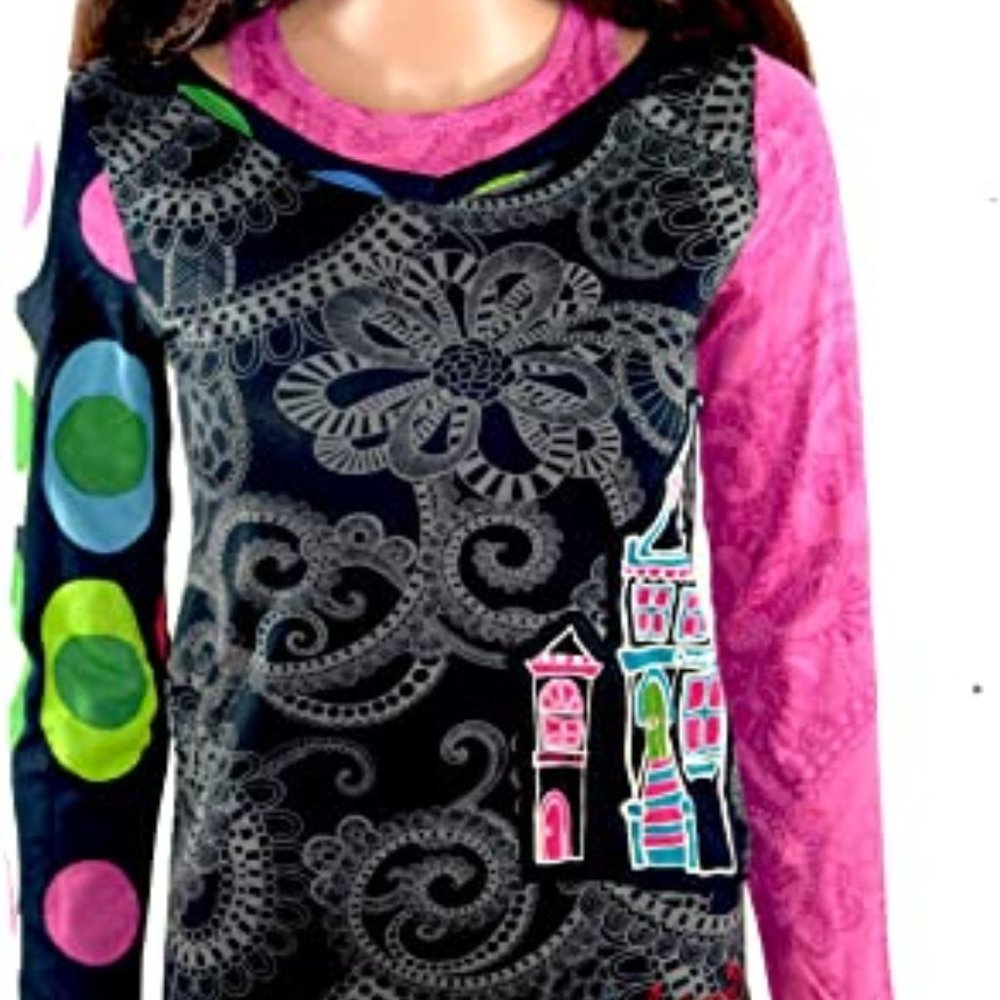 Desigual Girls Black Long Sleeved T-shirt - Picture 5 of 5